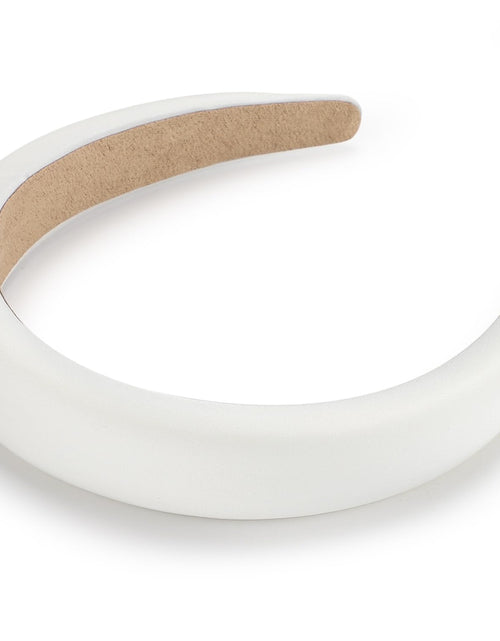 Load image into Gallery viewer, Padded Headband for Women, Wide Sponge HeadBands Plain Solid Hair Band Hoops, White
