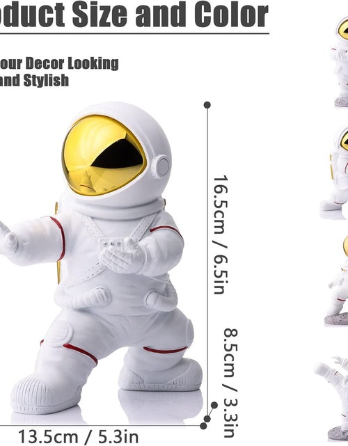 Load image into Gallery viewer, Astronaut Figurine Room Decor for Men White and Gold Kung Fu Astronaut Statues
