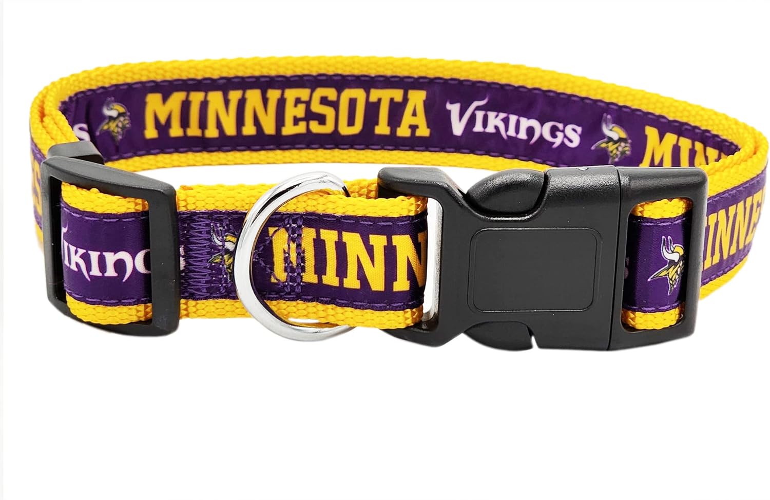 NFL PET Collar Minnesota Vikings Dog Collar, Medium Football Team Collar for Dogs & Cats