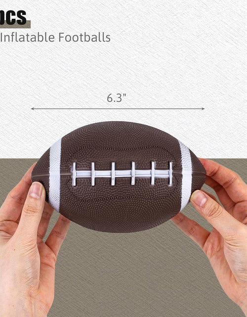 Load image into Gallery viewer, 6PCS Mini Inflatable Football, Small Football with Pump 6.3inch Ball Toys for Kids
