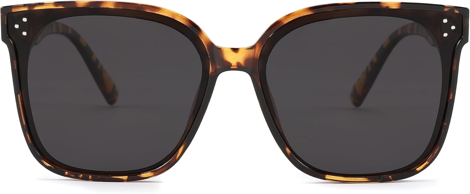 Retro Square Polarized Sunglasses Women Men Vintage Minimalist Shades B2600