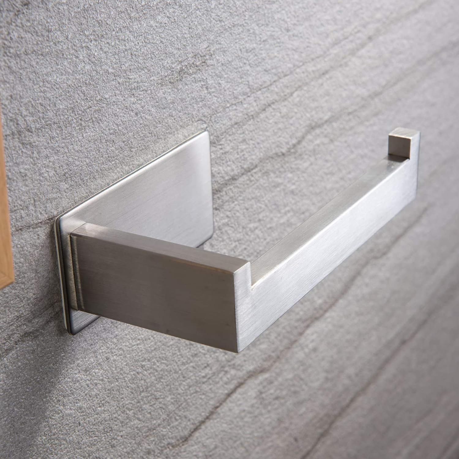 Self Adhesive Toilet Tissue Holder for Toilet Roll Bathroom Stick on Wall Stainless Steel Brushed