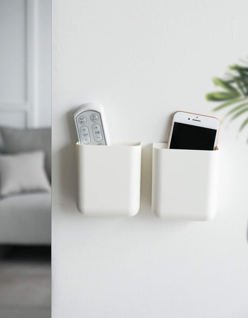 Load image into Gallery viewer, Remote Holders Wall Mount Hole Free, Self-Adhesive Storage Box, Pen Holder (2 Pack)
