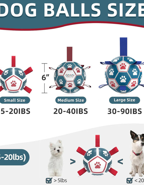 Load image into Gallery viewer, Dog Toys Soccer Ball with Straps, Outdoor Interactive Dog Toys for Tug of War, Puppy Birthday Gifts

