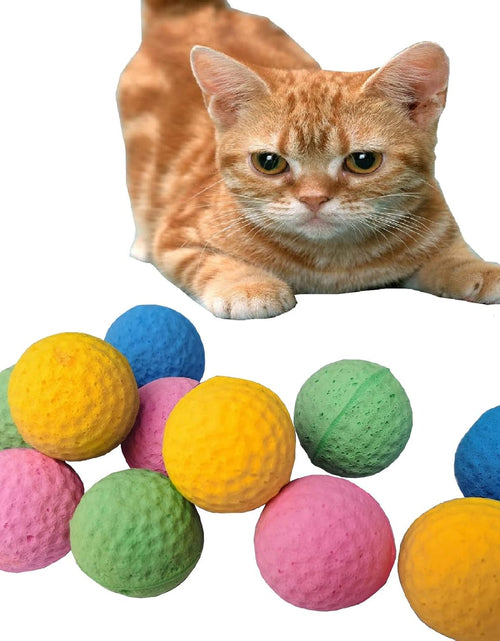 Load image into Gallery viewer, Cat Foam Ball Cat Sponge Ball Toy Cat Soccer Ball Toy (Golf Foam Sponge Ball, Count, 48)
