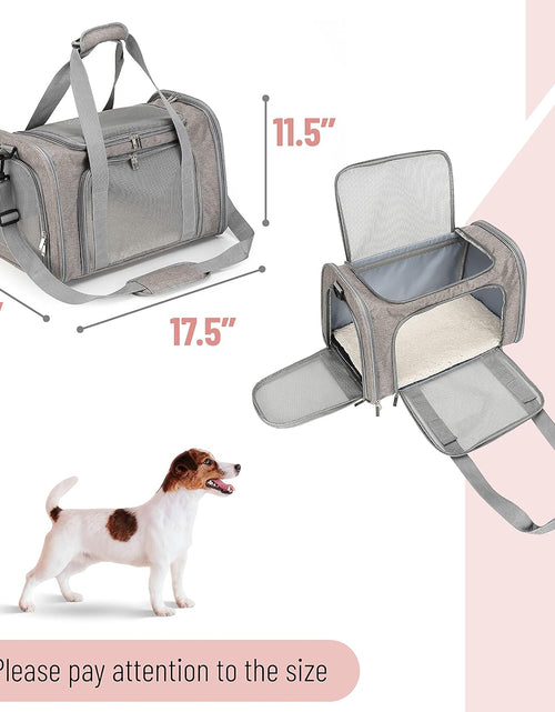 Load image into Gallery viewer, Pet Carrier, Cat Carrier, Dog Carrier, Cat Bag Carrier, Cat Travel Carrier, Soft Cat Carrier - Grey
