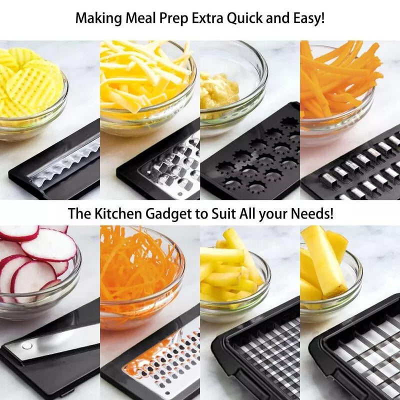12-In-1Vegetable Fruit Chopper Cutter Food Onion Veggie Dicer Slicer Kitchen