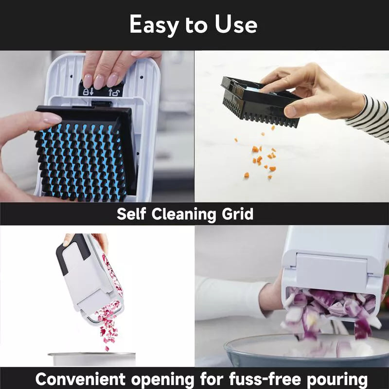 12-In-1Vegetable Fruit Chopper Cutter Food Onion Veggie Dicer Slicer Kitchen