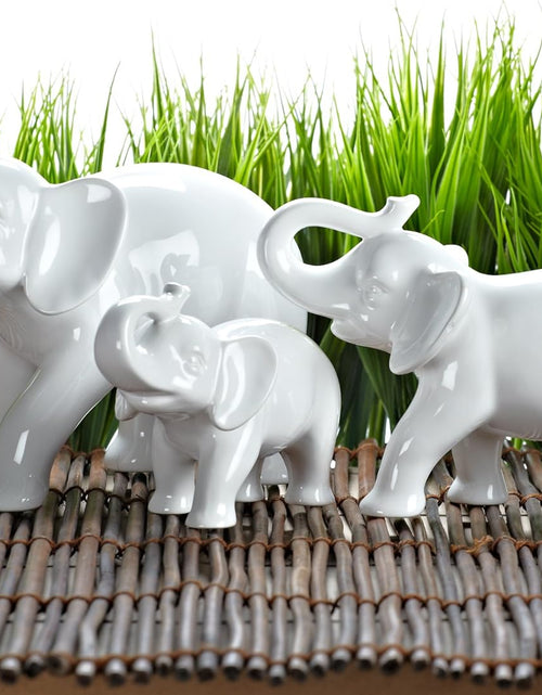 Load image into Gallery viewer, Ceramic Elephant Figurine, White (Large)
