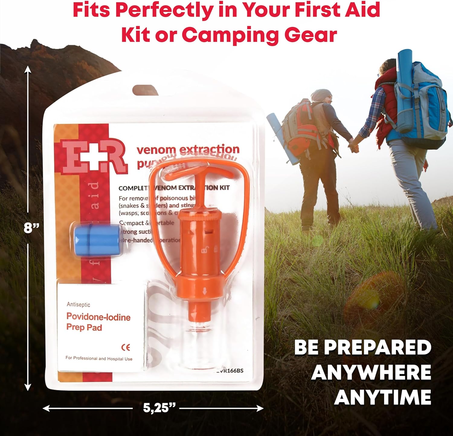 First Aid Snake Bite Venom Extractor Kit Latex Free