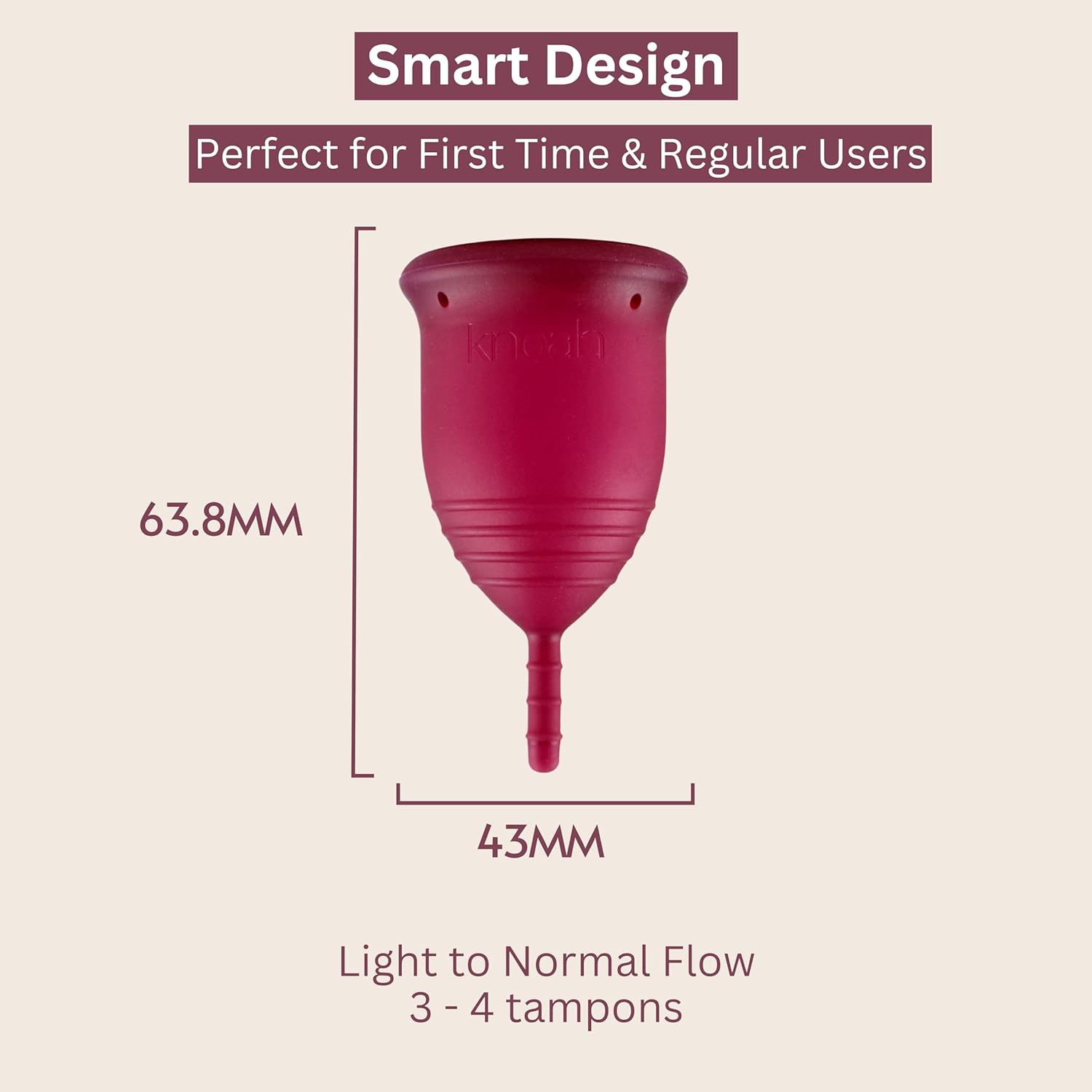 Menstrual Cup with Sterilizing Cup - Reusable, Easy to Use, Small Size