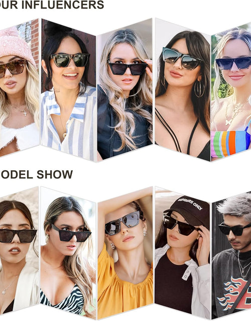 Load image into Gallery viewer, Oversized Square Cateye Polarized Sunglasses for Women Men Big Trendy Sunnies (Brown Tortoise/Brown)
