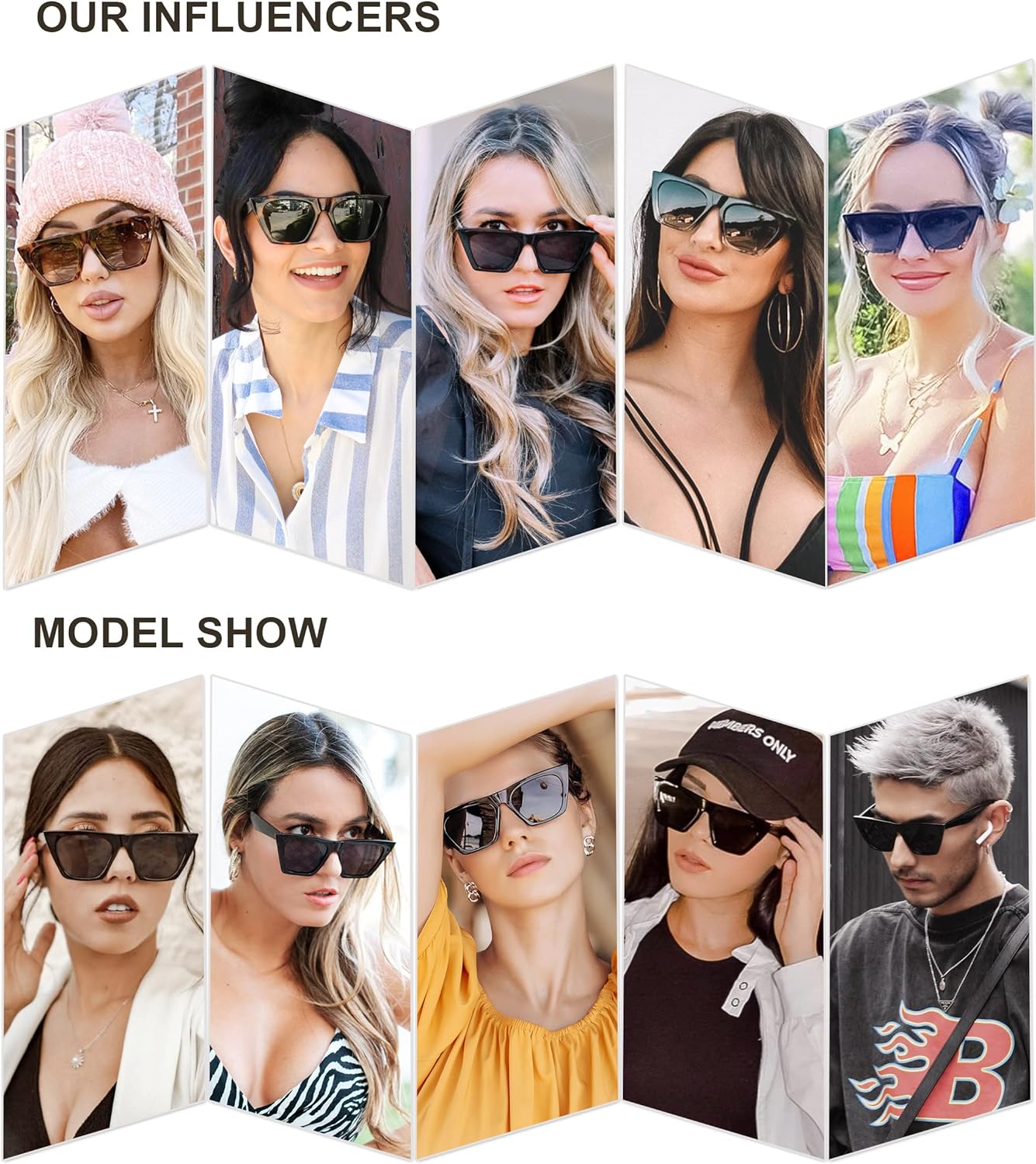 Oversized Square Cateye Polarized Sunglasses for Women Men Big Trendy Sunnies (Brown Tortoise/Brown)