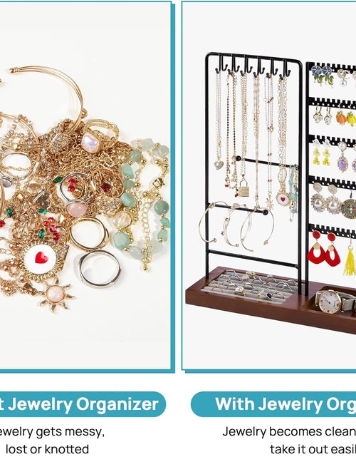 Load image into Gallery viewer, Jewelry Holder Organizer Stand Tree for Earring Necklace Ring Bracelets Display and Storage
