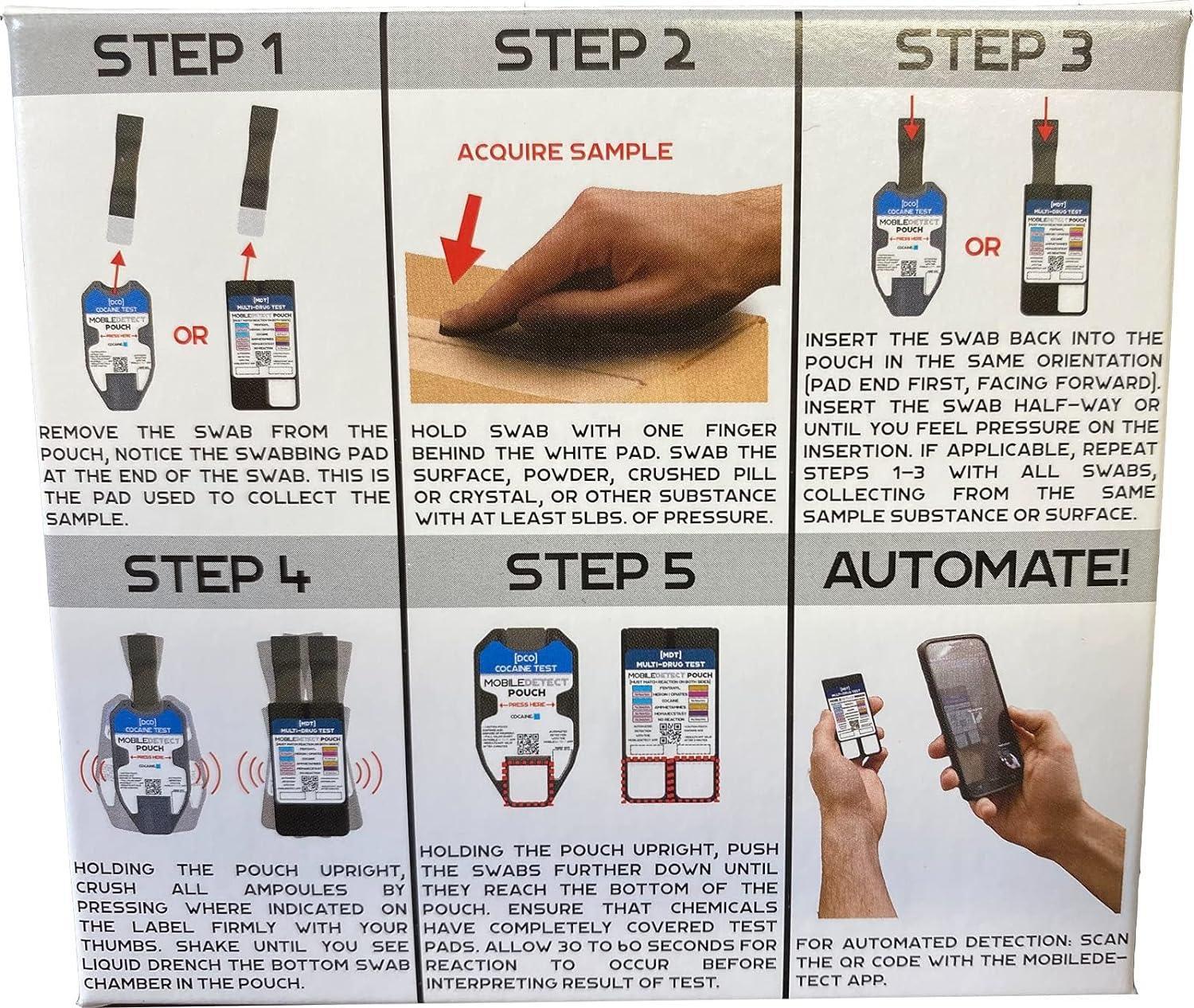 Residue Detection Multi-Drug Test Kit - Rapid Surface Residue Detector