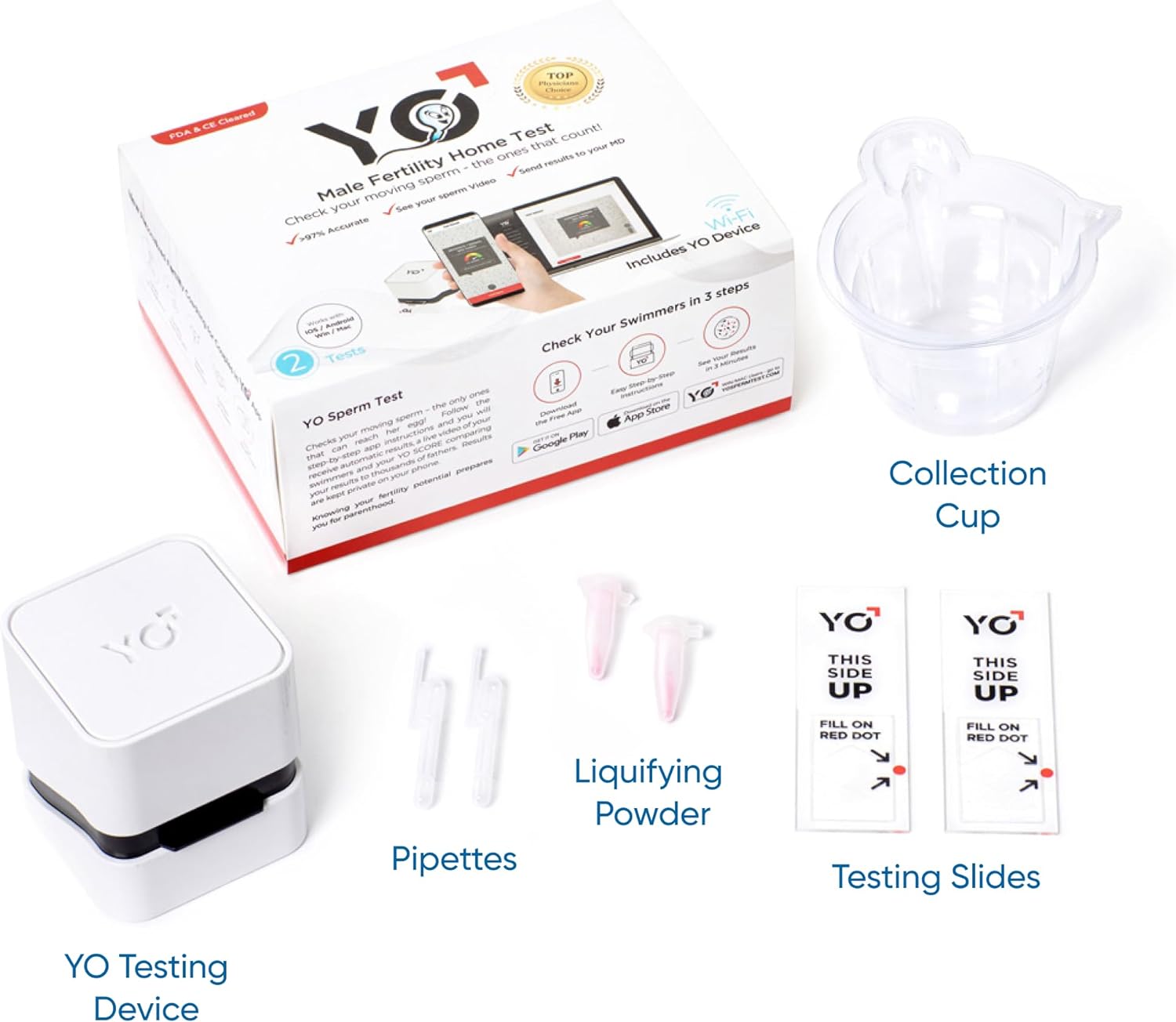 Home Sperm Test | at-Home Fertility Test Kit for Men | Check Motile Sperm Concentration with 97% Accuracy