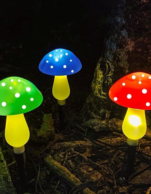 Load image into Gallery viewer, Outdoor Solar Mushroom Lights LED Solar Garden Decor Stake Lights, 8 Lighting Modes Solar Yard Ornament Lights (1 Pack 6 Mushrooms)
