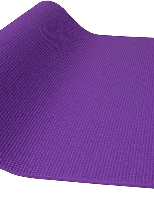 Load image into Gallery viewer, All Purpose 1/4-Inch High Density Anti-Tear Exercise Yoga Mat with Carrying Strap, Purple, Mat only
