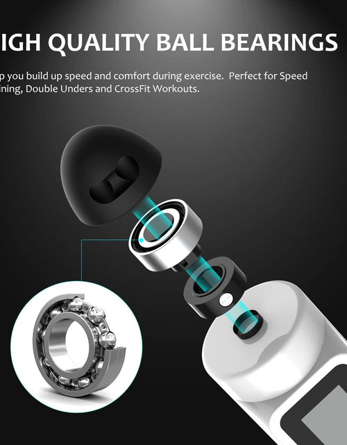 Load image into Gallery viewer, Jump Rope with Counter, Workout Jumping Rope with Steel Ball Bearings, White
