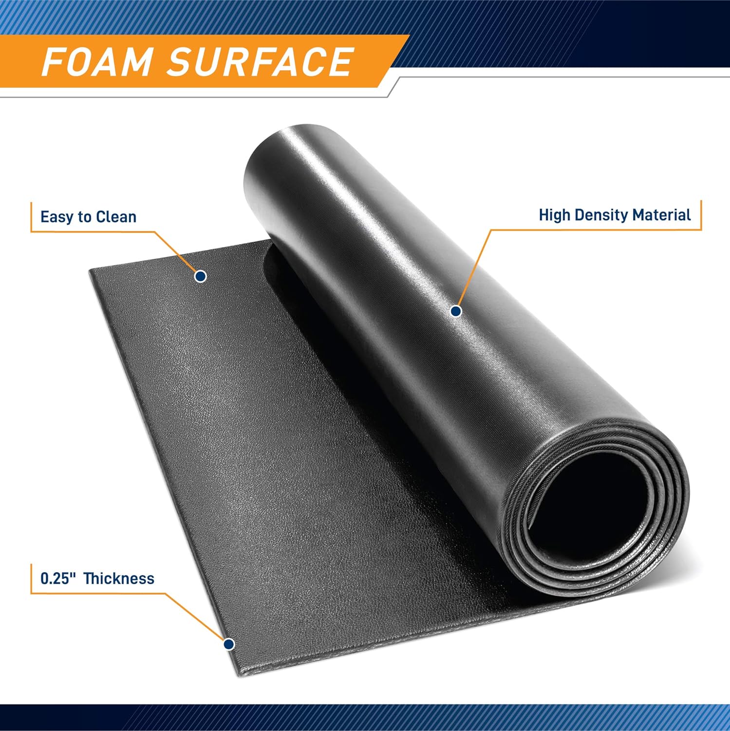 Fitness Equipment Mat and Floor Protector for Treadmills, Exercise Bikes, and Accessories (Regular 78")