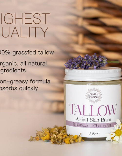Load image into Gallery viewer, Organic Tallow Balm - 3.5oz Jar - Lavender Chamomile - All-In-One Skin Balm
