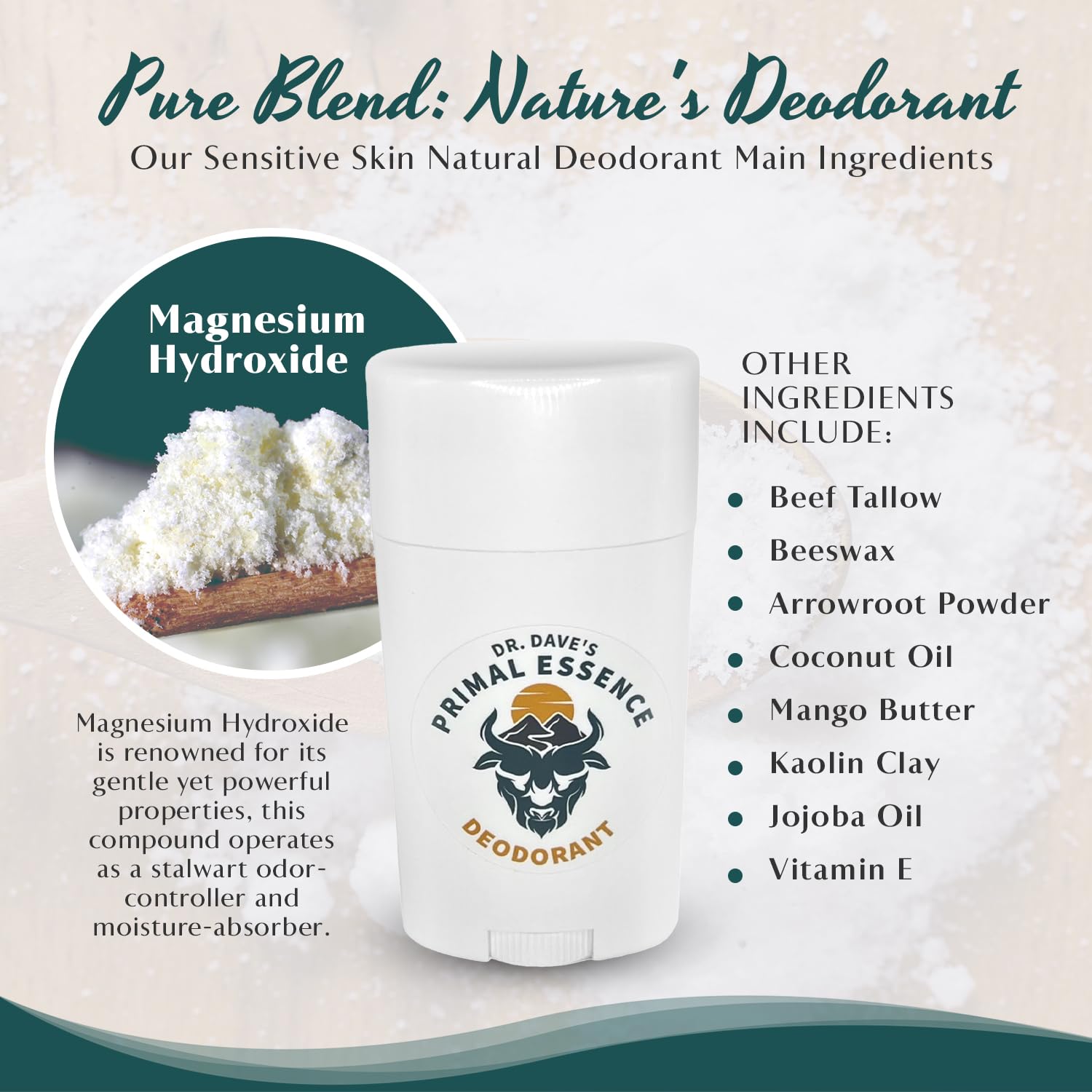 Primal Essence Sensitive Skin Natural Deodorant | Aluminum & Baking Soda Free | Men and Women  (Vanilla & Sandalwood)