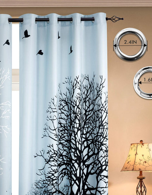 Load image into Gallery viewer, Printed Curtains Room Darkening for Bedroom Living Room, Colorful Window Drapes 2 Panel Set (52&#39;&#39; x 63&#39;&#39;, Light Blue)
