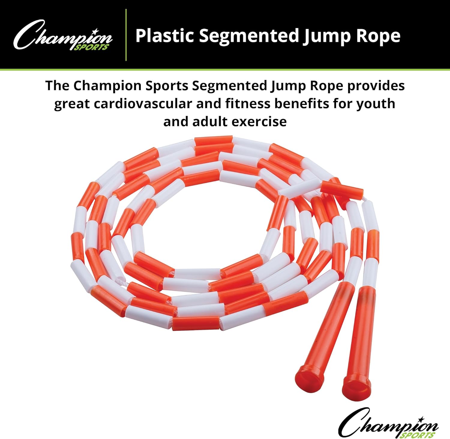 Classic Plastic Segmented Beaded Jump Ropes for Kids to Adults, 10 Feet