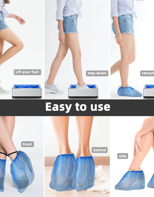 Load image into Gallery viewer, Automatic Shoe Covers Dispenser,200 Pcs Shoe Cover Indoors Disposable,Booties for Portable Machine Fits One Size, Silver
