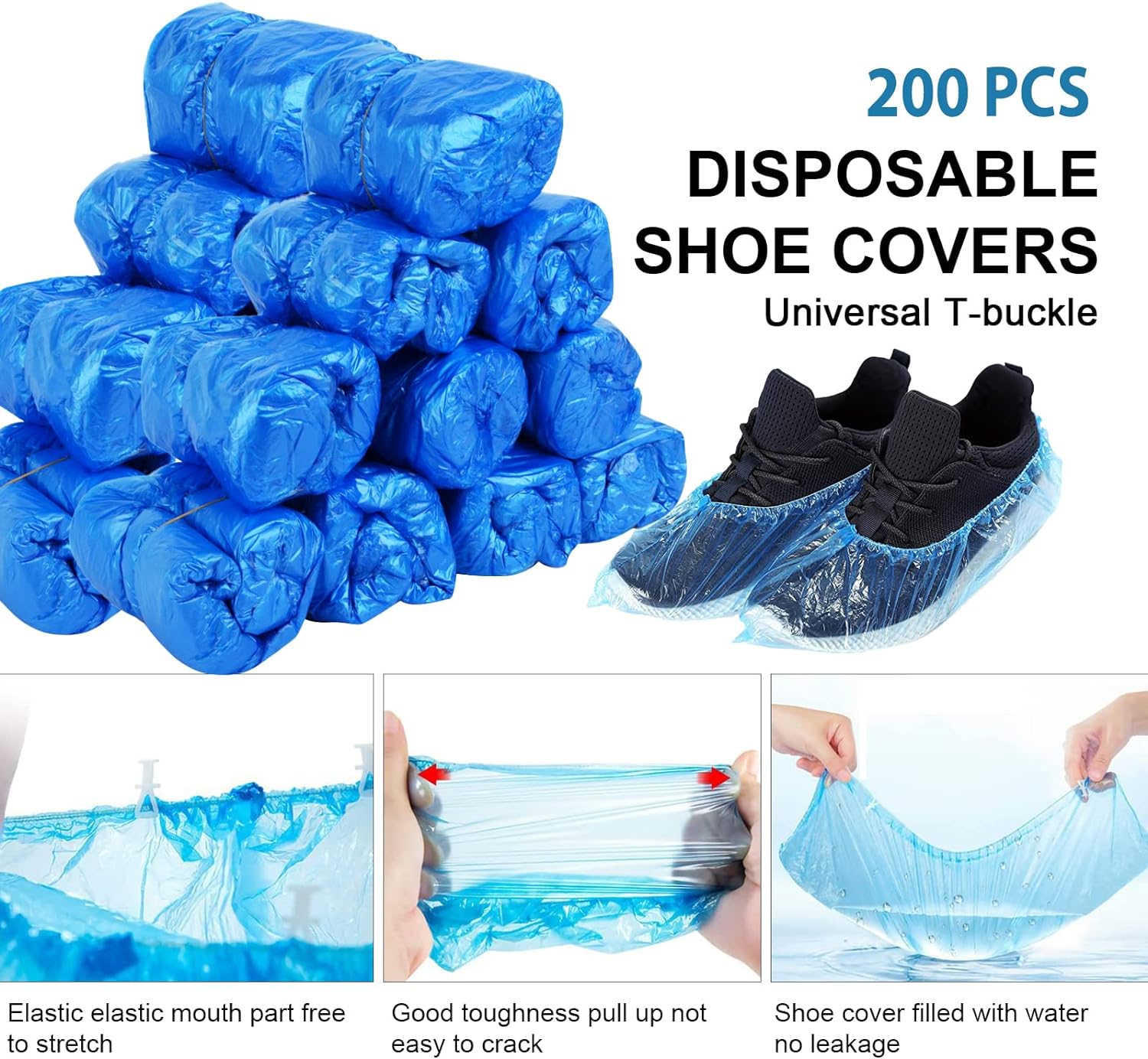 Automatic Shoe Covers Dispenser with Disposable Shoe Covers 200pcs , Silver