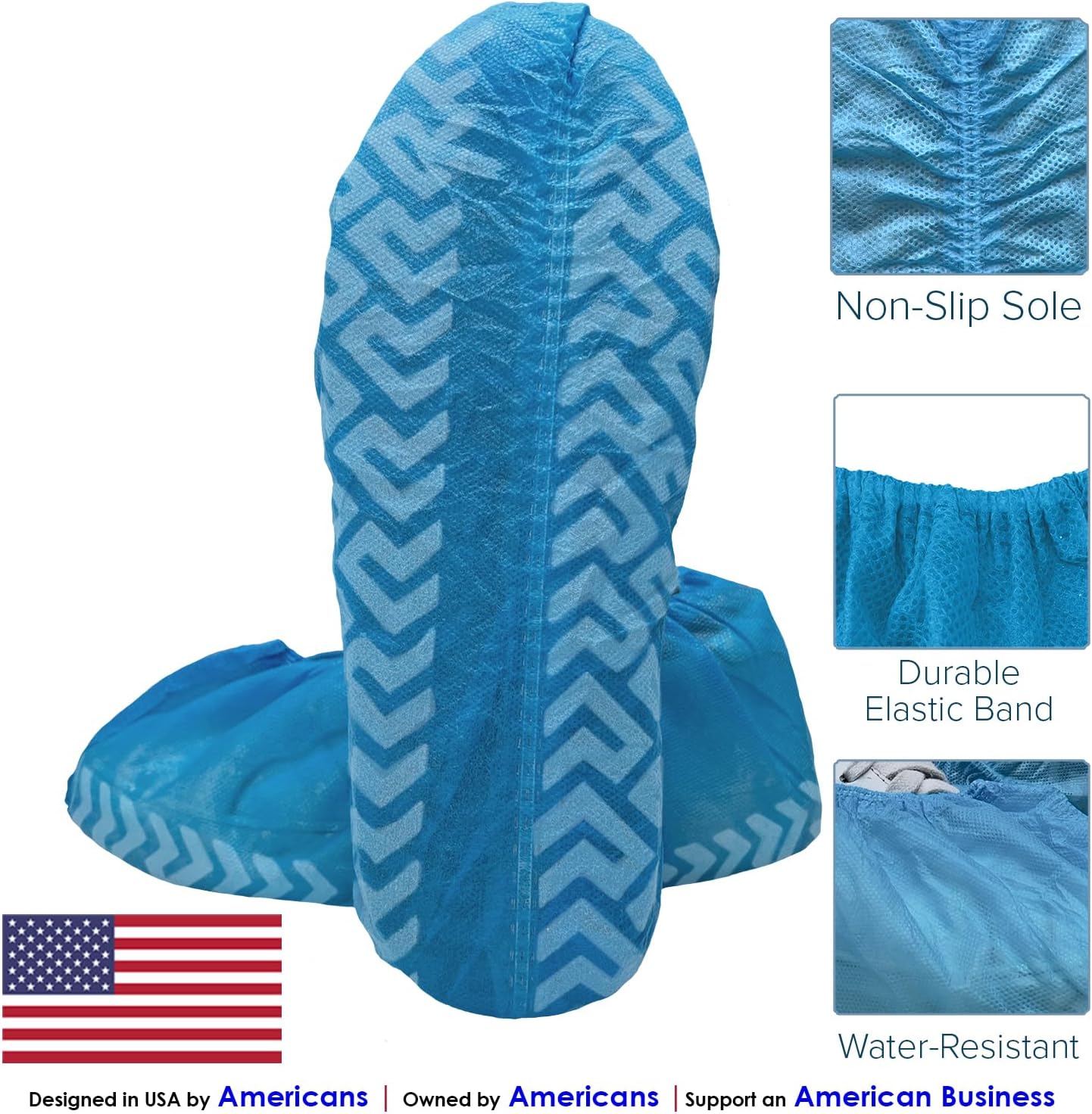 Disposable Non Slip Boot & Shoe Covers - Disposable Booties, 100 Pack, LG