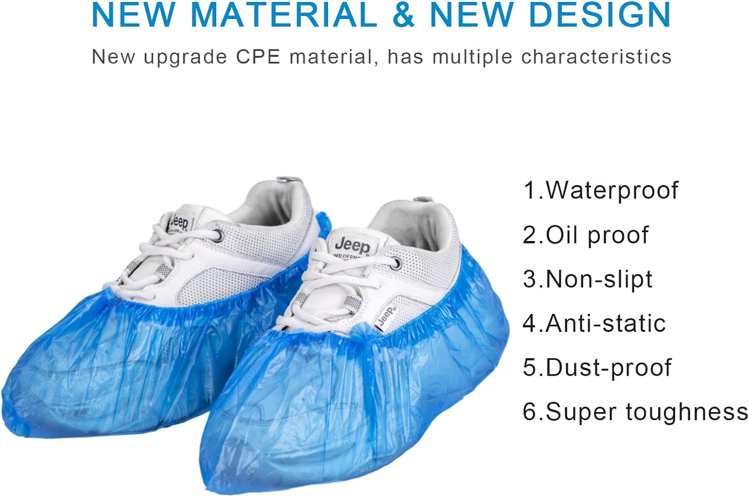 Disposable Shoe Covers, 50 PCS (25 Pairs) Green Convenience Boot Cover, Waterproof, Non slip, One Size Fit Most
