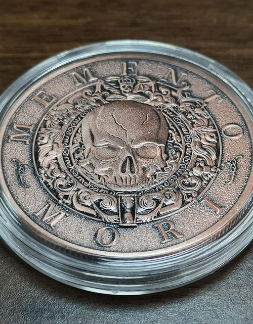 Load image into Gallery viewer, Memento Mori Medal Carpe Diem Stoicism Souvenior Coins Antique Finish
