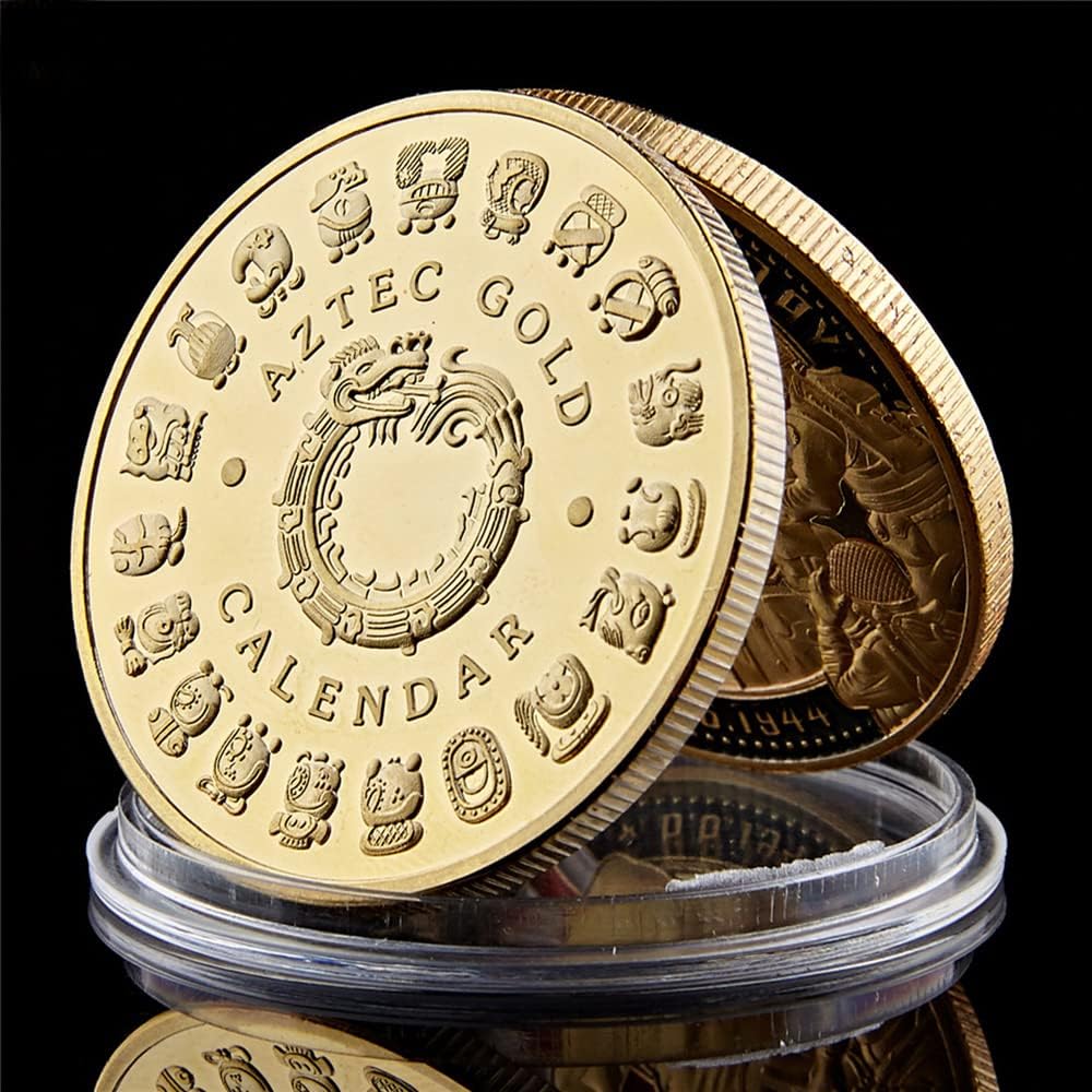Mexico Mayan Aztec Calendar Art Prophecy Culture Challenge Coin Collectibles