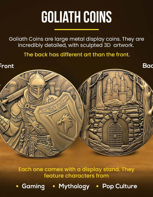 Load image into Gallery viewer, Poseidon - Large Collectible Display Coin, includes Stand, 3D Dual-Sided, 2.75&quot;, 4oz, Zinc Alloy
