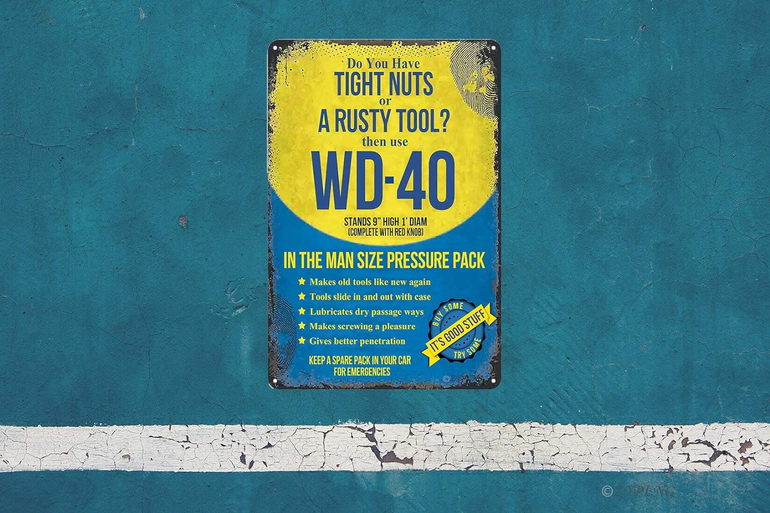 Do You Have Tight Nuts Or A Rusty Tool? Vintage Garage Tin Sign
