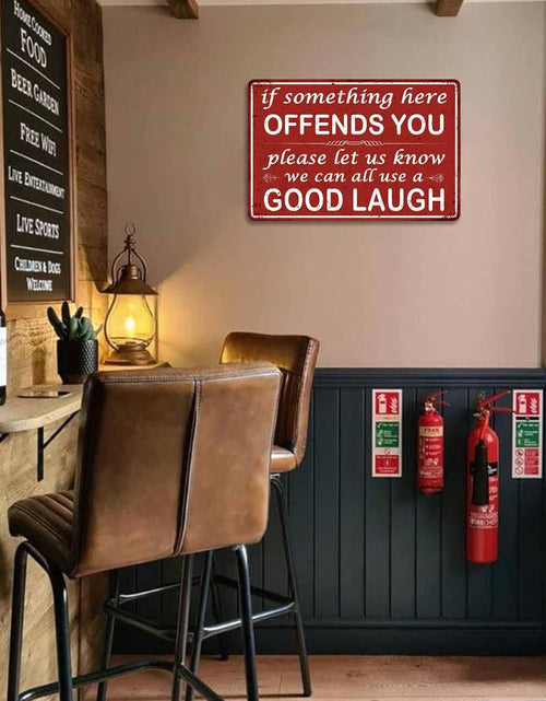 Load image into Gallery viewer, If Something Here Offends You Tin Sign For Garage Home Bar Wall Decor
