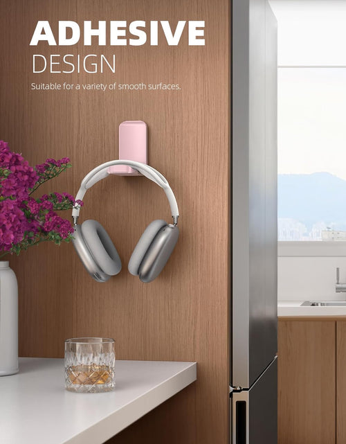Load image into Gallery viewer, Headphone Stand, Sticky Headset Hanger, Pink
