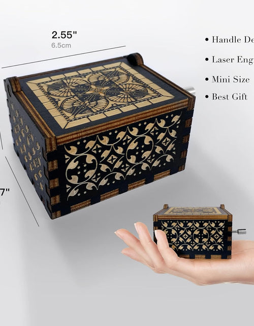 Load image into Gallery viewer, Wooden Music Box-Can’t Help Falling in Love Hand Crank Laser Engraved Vintage Wood Musical Boxes
