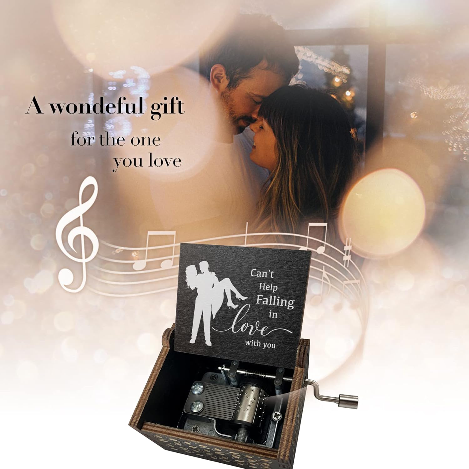 Can’t Help Falling in Love Music Box for Lover Girlfriend Boyfriend Wife Husband