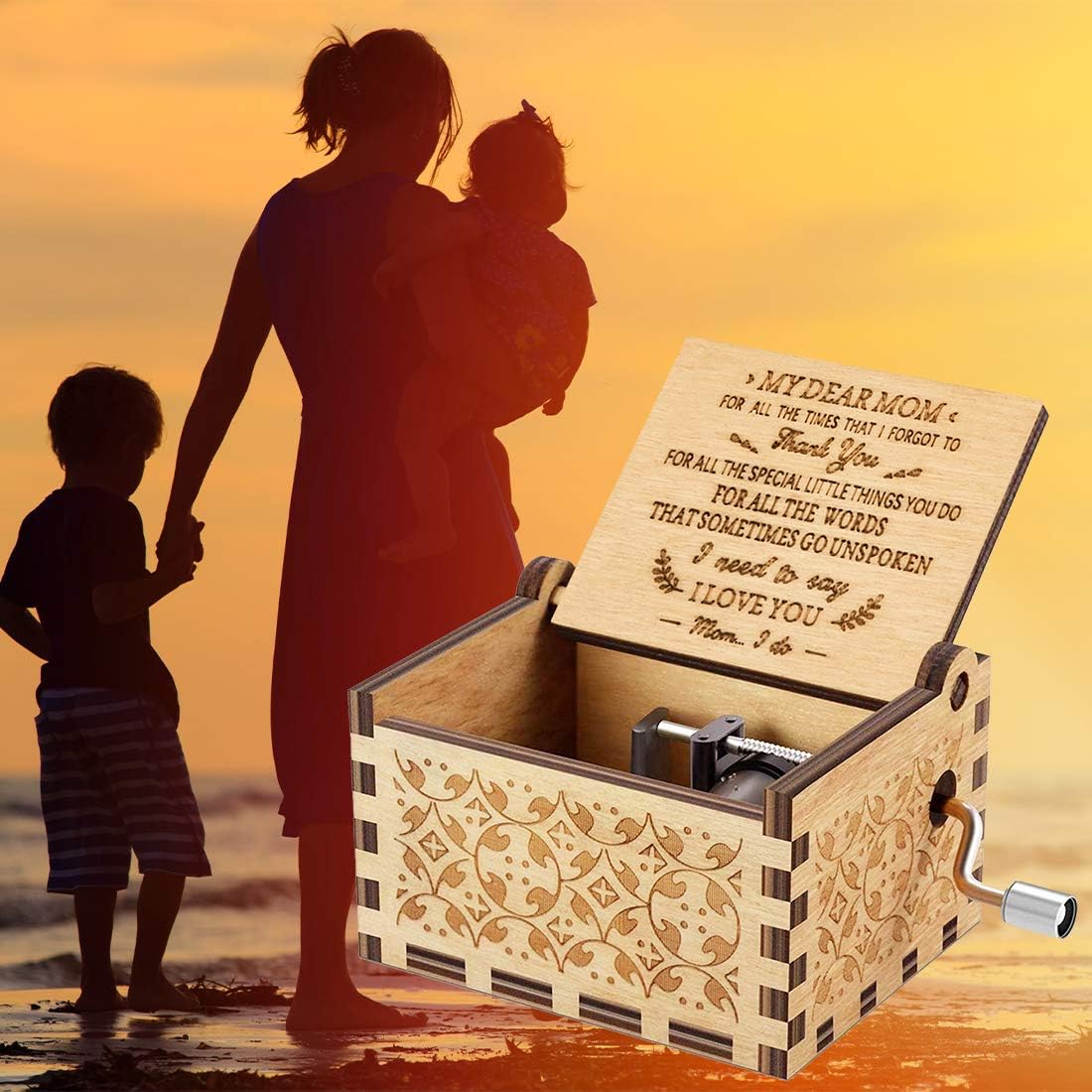 Music Box Gift for Mom from Daughter Son Plays You are My Sunshine