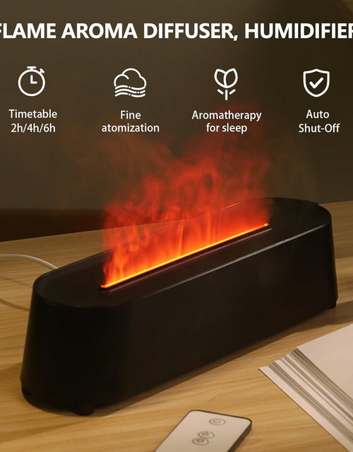 Load image into Gallery viewer, Air Humidifier with 7 Colors Light, Aromatherapy Diffuser, Oil Diffuser, Black
