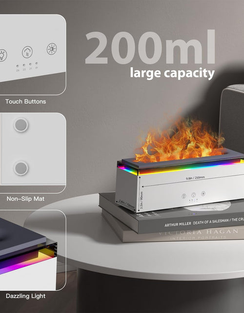 Load image into Gallery viewer, Aromatherapy Essential Oil Diffuser for Home: Mist Aroma - Flame 17 Modes RGB Ambient Lights 200ml

