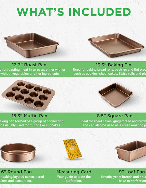 Load image into Gallery viewer, 20 Piece Professional Home Kitchen Cookware and Bakeware, Pots and Pans Set Non Stick Kitchenware, Matte Gold
