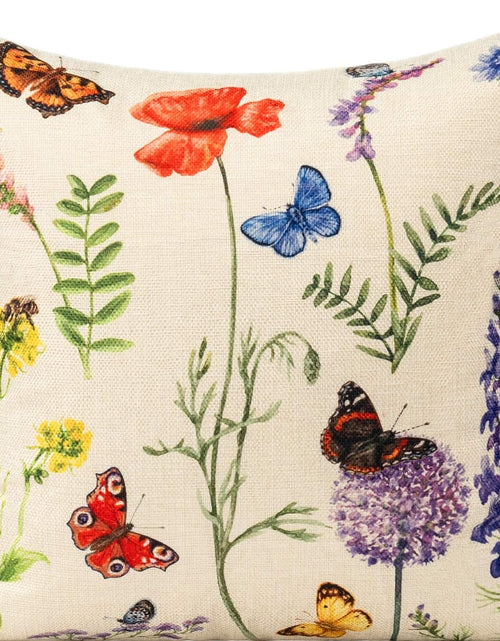 Load image into Gallery viewer, Outdoor Patio Throw Pillow Covers Spring Summer Garden Flowers Farmhouse Decor, 18x18 Set of 4
