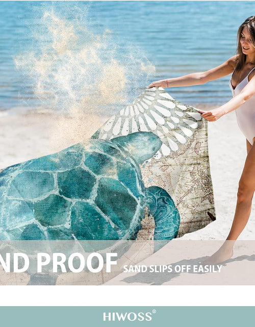 Load image into Gallery viewer, Beach Blanket Waterproof Sandproof Oversized 95”x 80”

