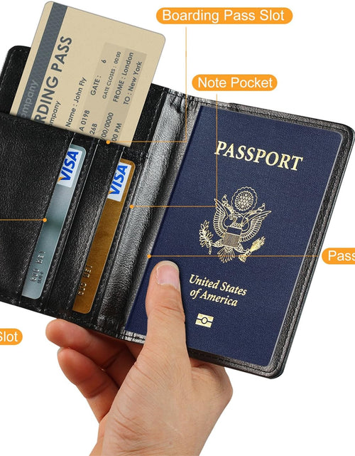 Load image into Gallery viewer, Passport Holder Cover Case PU Leather RFID Blocking Card Holder Cute Luggage Wallet Case for Women Men, Don&#39;t Touch
