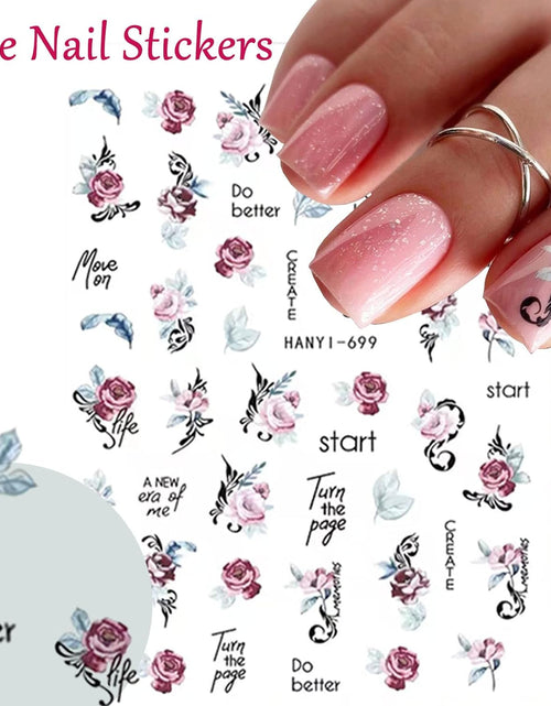 Load image into Gallery viewer, 9 Sheets Flower Nail Art Stickers Decals 3D Self-Adhesive Nail Decals Spring Floral
