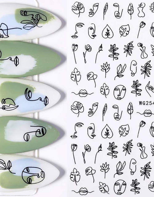 Load image into Gallery viewer, Graffiti Fun Nail Art Stickers, Abstract Nail Decals 3D Self-Adhesive, 6 Sheets

