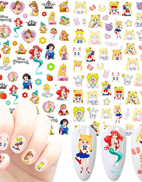 Load image into Gallery viewer, Cute Cartoon Nail Decals 3D Self-Adhesive Nail Art Supplies Designer Nail Stickers
